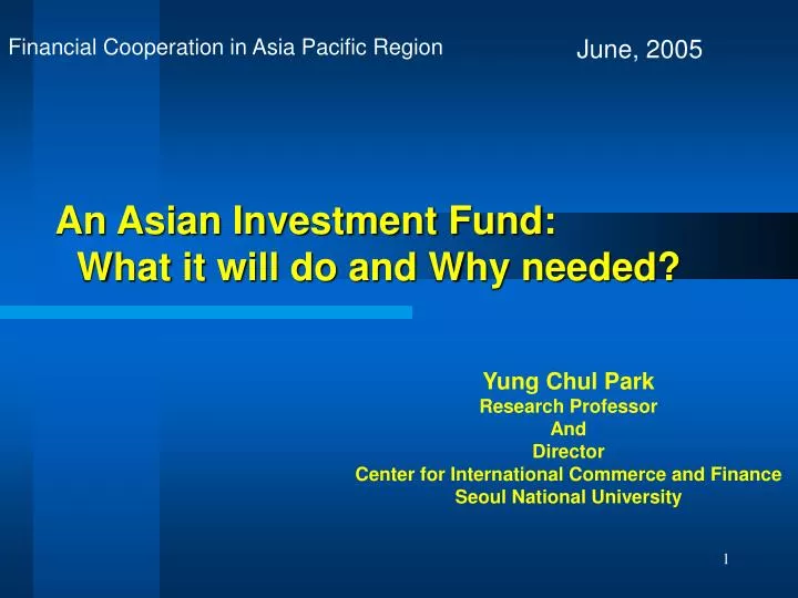 an asian investment fund what it will do and why needed