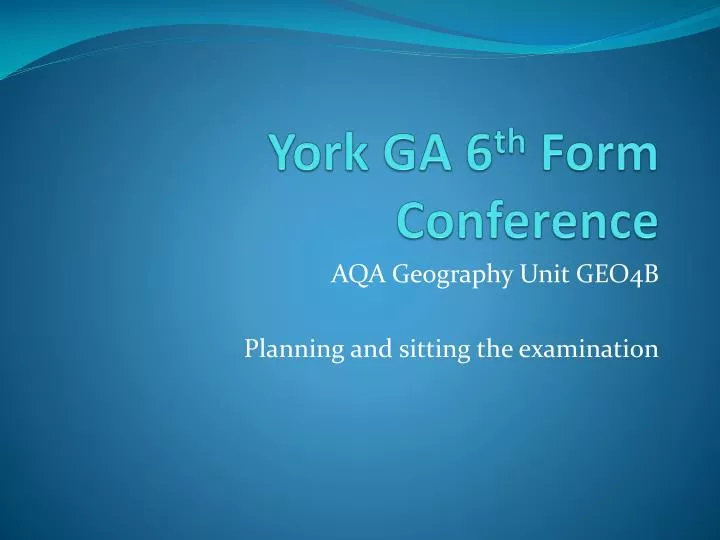 york ga 6 th form conference