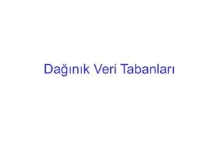 da n k veri tabanlar