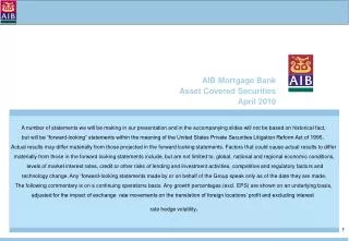AIB Mortgage Bank Asset Covered Securities April 2010