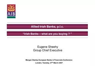 Allied Irish Banks, p.l.c.