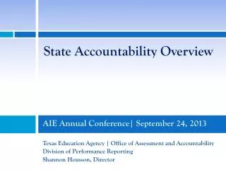 AIE Annual Conference| September 24, 2013