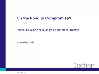 On the Road to Compromise?