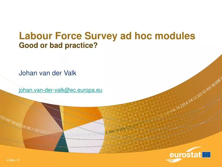 labour force survey ad hoc modules good or bad practice