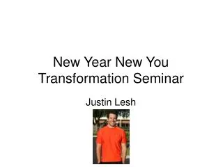 New Year New You Transformation Seminar