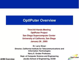 OptIPuter Overview