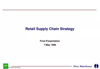 Retail Supply Chain Strategy