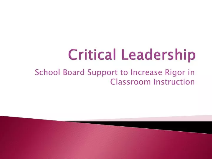critical leadership