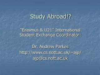 Study Abroad!?