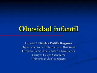 obesidad infantil