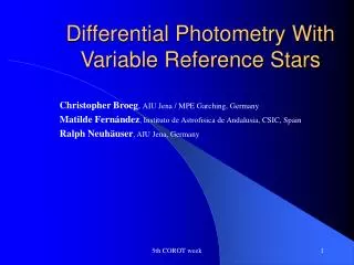 Differential Photometry With Variable Reference Stars