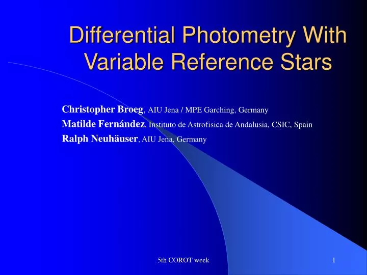 differential photometry with variable reference stars