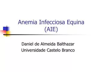 anemia infecciosa equina aie