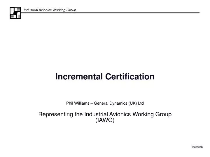 incremental certification