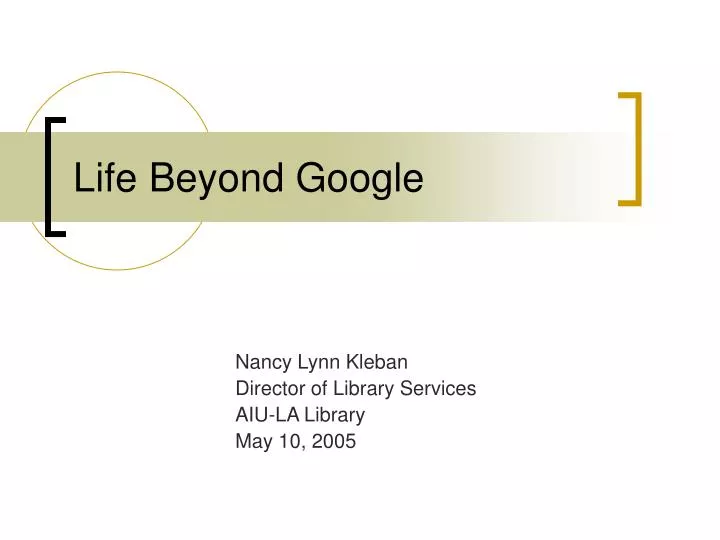 life beyond google