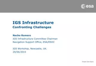 IGS Infrastructure Confronting Challenges