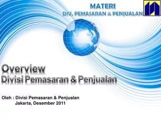 overview divisi pemasaran penjualan