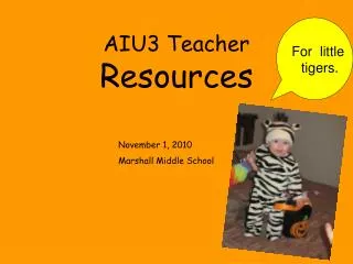 AIU3 Teacher Resources