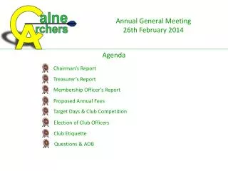 Annual General Meeting 26th February 2014