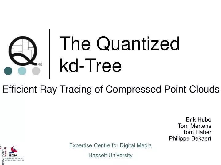 efficient ray tracing of compressed point clouds