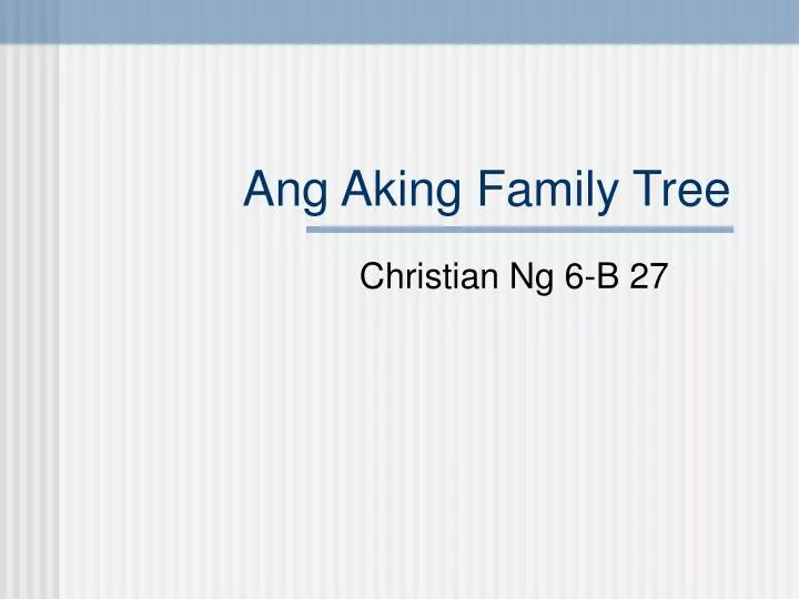 ang aking family tree