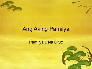 ang aking pamilya