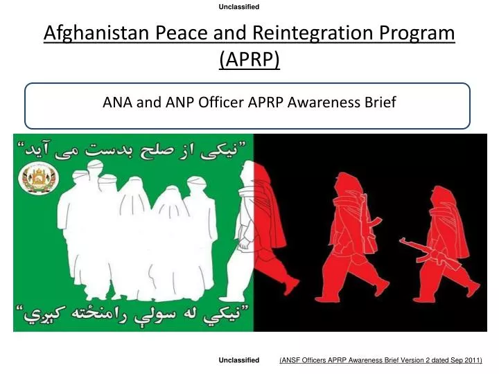 afghanistan peace and reintegration program aprp ana and anp officer aprp awareness brief
