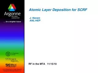 Atomic Layer Deposition for SCRF