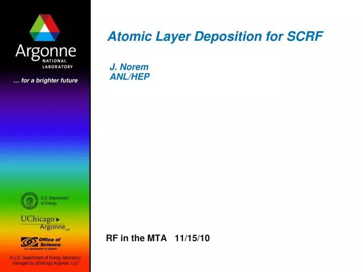 atomic layer deposition for scrf