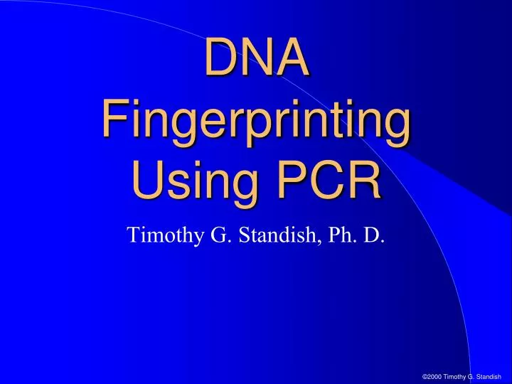 dna fingerprinting using pcr
