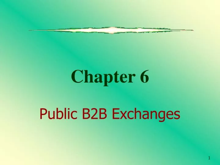 chapter 6 public b2b exchanges
