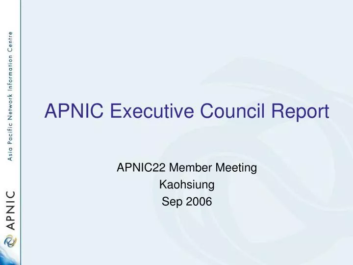 apnic executive council report