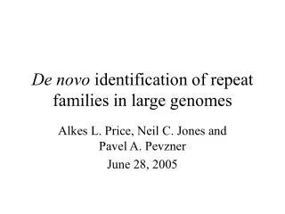 De novo identification of repeat families in large genomes