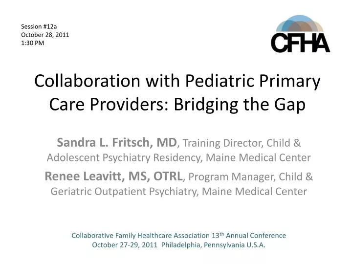 collaboration with pediatric primary care providers bridging the gap