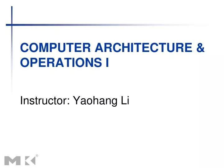 computer architecture operations i