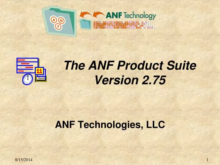 the anf product suite version 2 75
