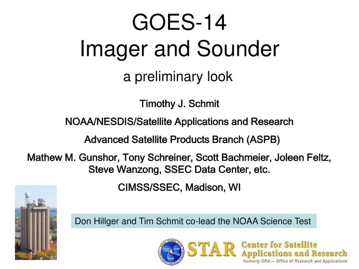 goes 14 imager and sounder