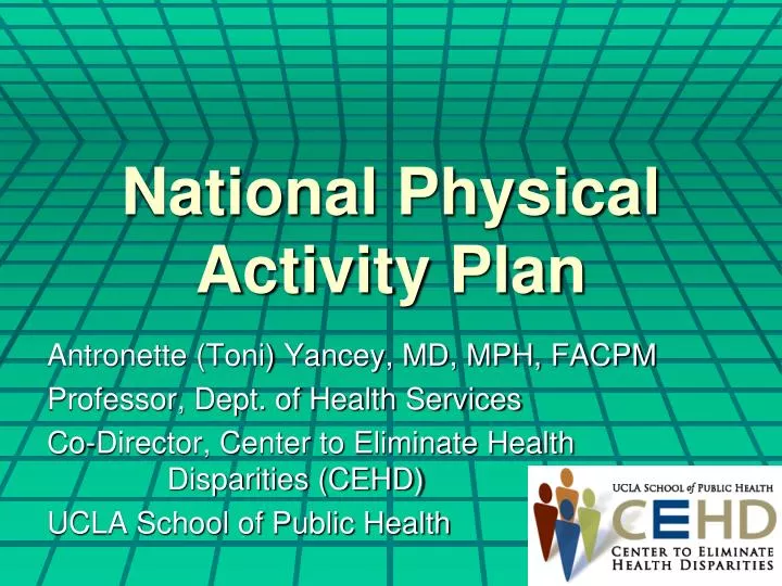 national physical activity plan