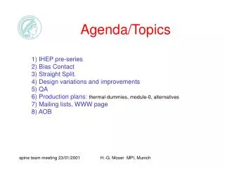 Agenda/Topics