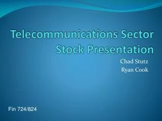 Telecommunications Sector Stock Presentation