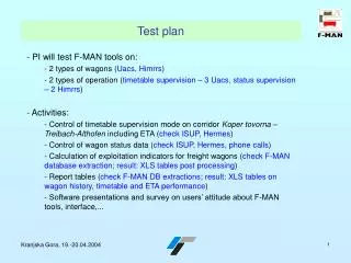 Test plan