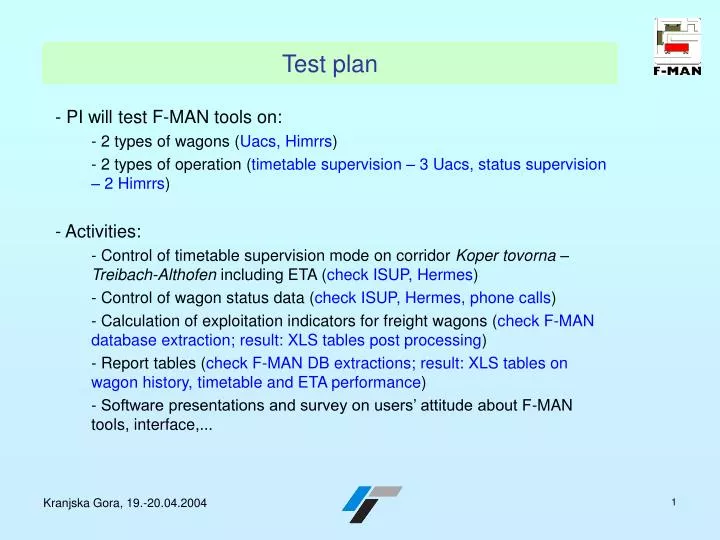 test plan