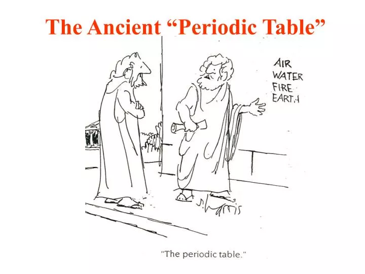 the ancient periodic table