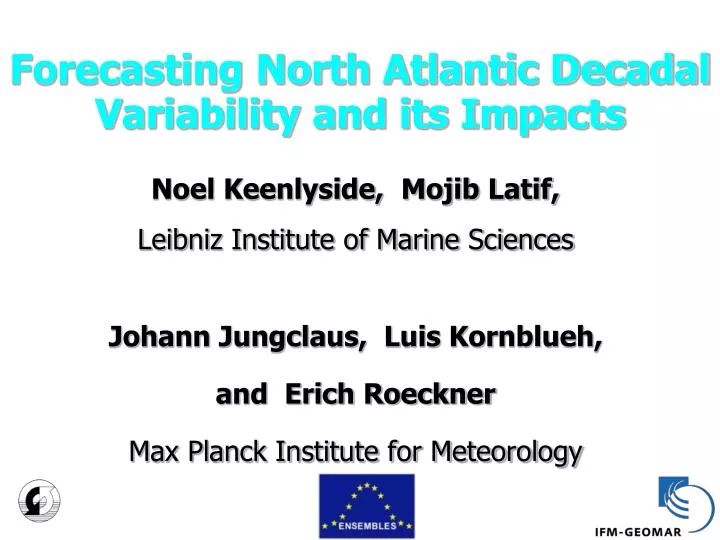 forecasting north atlantic decadal variability and its impacts