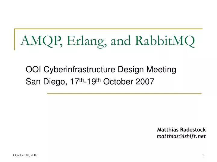 amqp erlang and rabbitmq