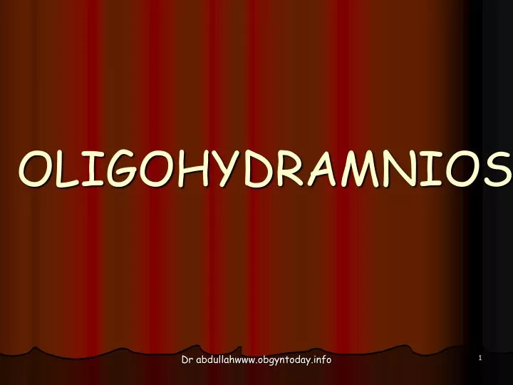 oligohydramnios