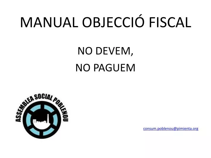 manual objecci fiscal