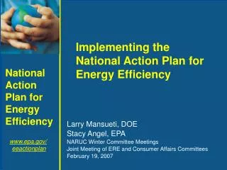 Larry Mansueti, DOE Stacy Angel, EPA NARUC Winter Committee Meetings