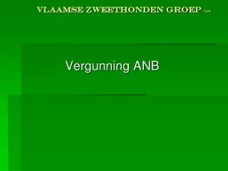 vergunning anb