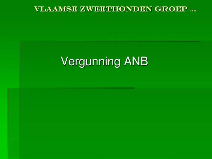 vergunning anb